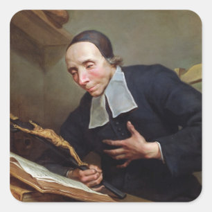 Porträt des Abts Firmin Tournus Quadratischer Aufkleber