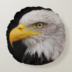 Porträt des Adlers Rundes Kissen