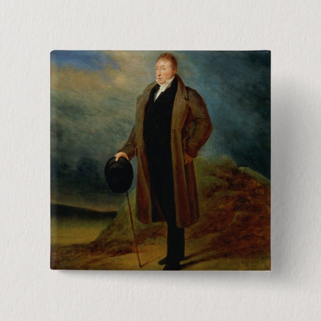 Porträt des allgemeinen La Fayette im Zivilkleid, Button (Vorderseite)