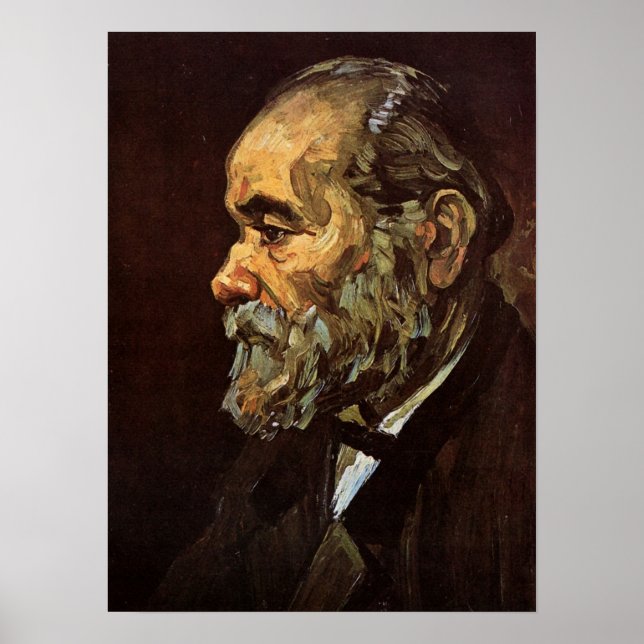 Porträt des alten Mannes mit Bart von Vincent van  Poster (Vorne)