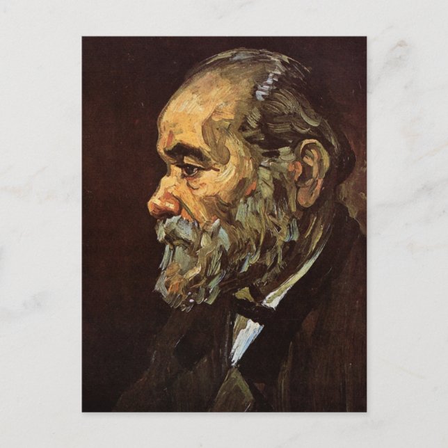 Porträt des alten Mannes mit Bart von Vincent van  Postkarte (Vorderseite)