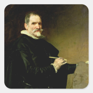 Porträt des Bildhauers, Juan Martinez Quadratischer Aufkleber