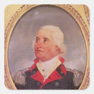 Porträt des Generalmajors Charles C. Pinckney Quadratischer Aufkleber