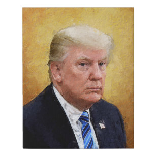 Porträt des Golden Saint Trump Ölgemäldes Künstlicher Leinwanddruck
