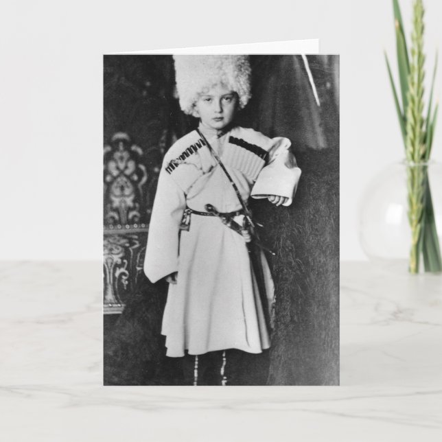 Porträt des Großherzogs Nicholas Mikhailovich Karte (Vorderseite)