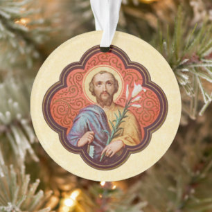 Porträt des Heiligen Joseph in einem Oktofoil (TF Ornament