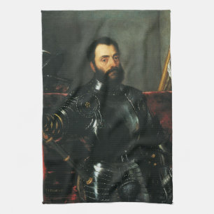 Porträt des Herzogs von Urbino von Tizian Geschirrtuch