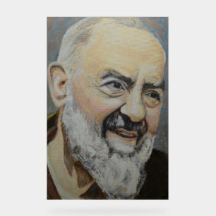 Porträt des hl. Pio von Pietrelcino (Padre Pio) Acrylschild