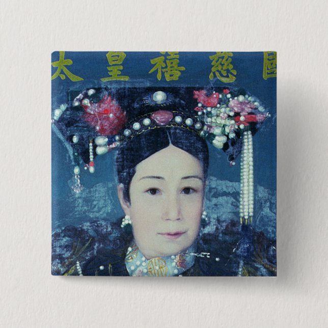 Porträt des KaiserinDowager Cixi Button (Vorderseite)