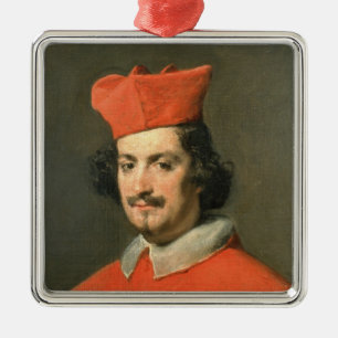 Porträt des Kardinals Camillo Astali Pamphili Silbernes Ornament