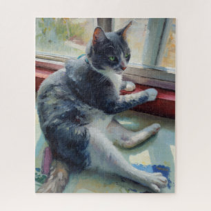 Porträt des Katzenpuzzles Puzzle