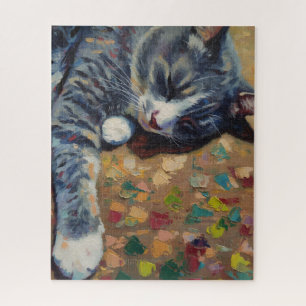 Porträt des Katzenrätsels Puzzle