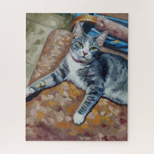 Porträt des Katzenrätsels Puzzle