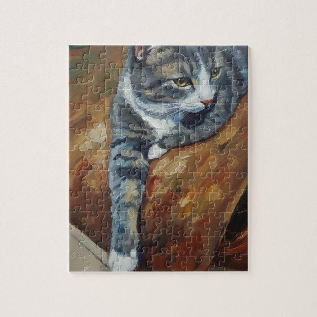 Porträt des Katzenrätsels Puzzle (Vertikal)