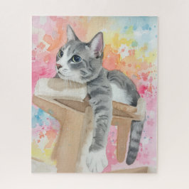 Porträt des Katzenrätsels Puzzle