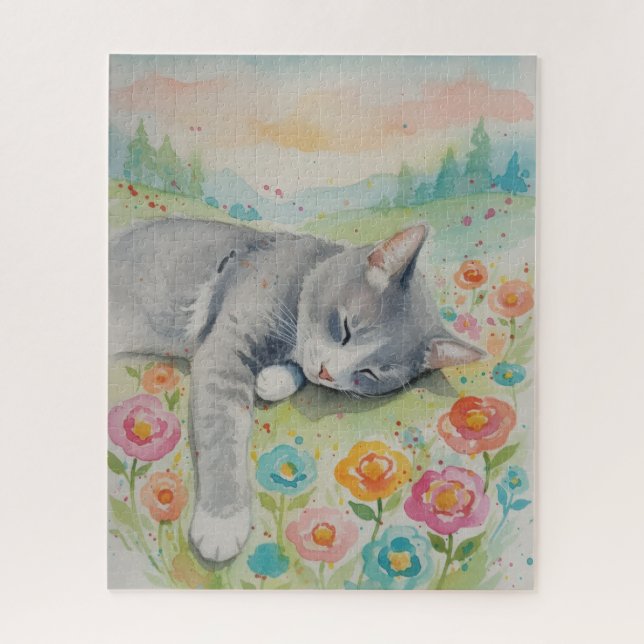 Porträt des Katzenrätsels Puzzle (Vertikal)