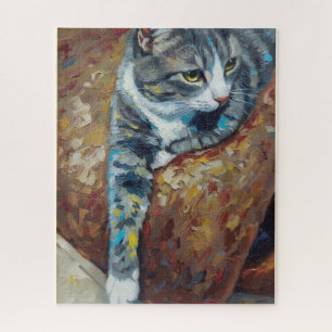 Porträt des Katzenrätsels Puzzle