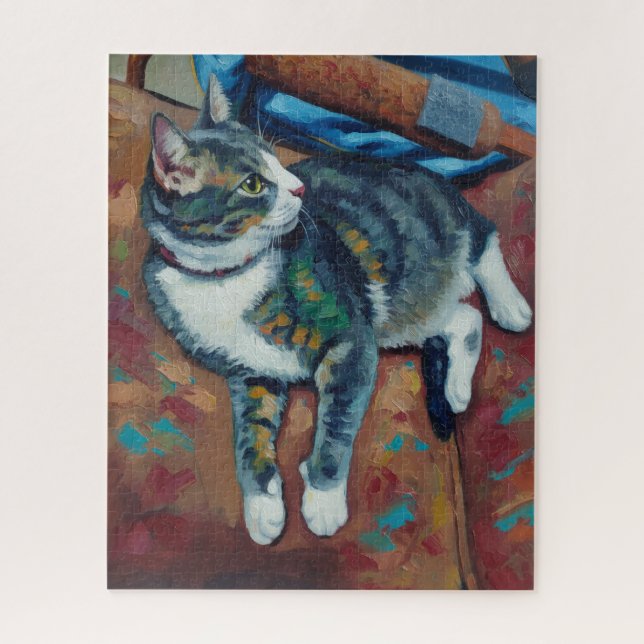 Porträt des Katzenrätsels Puzzle (Vertikal)