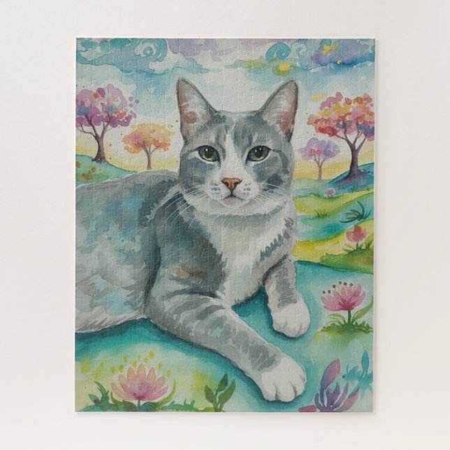 Porträt des Katzenrätsels Puzzle (Vertikal)