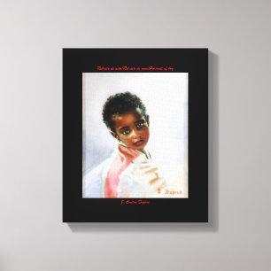 Porträt des Kindes gehe ich/Porträt von Leinwanddruck