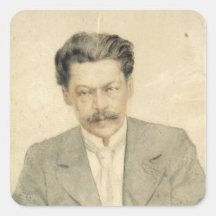 Porträt des Komponisten Anton Arensky Quadratischer Aufkleber