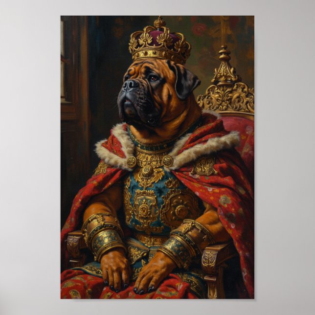 Porträt des königlichen Bullmastiffs Poster (Vorne)