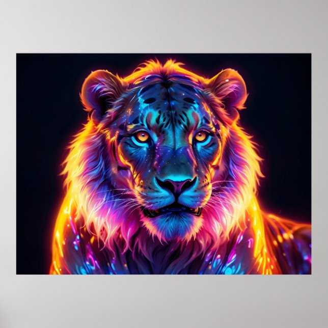 Porträt des Löwen Poster (Vorne)