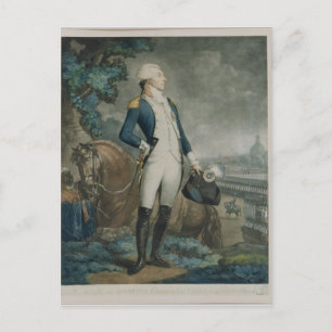Porträt des Marquis de La Fayette Postkarte