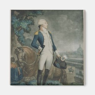 Porträt des Marquises de La Fayette Magnet