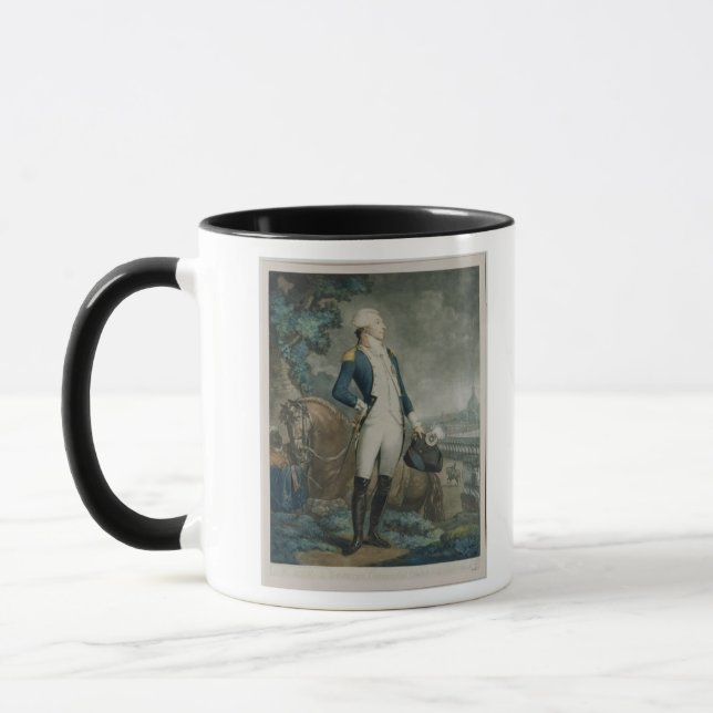 Porträt des Marquises de La Fayette Tasse (Links)