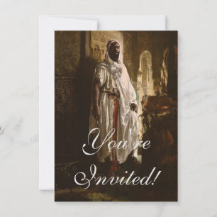 Porträt des maurischen afrikanischen Malers Einladung