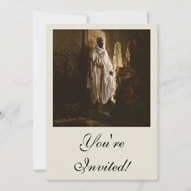 Porträt des maurischen afrikanischen Malers Einladung (Vorderseite)