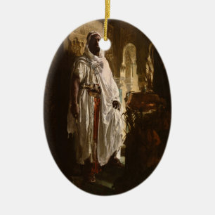 Porträt des maurischen afrikanischen Malers Keramik Ornament