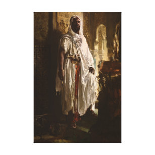 Porträt des maurischen afrikanischen Malers Leinwanddruck
