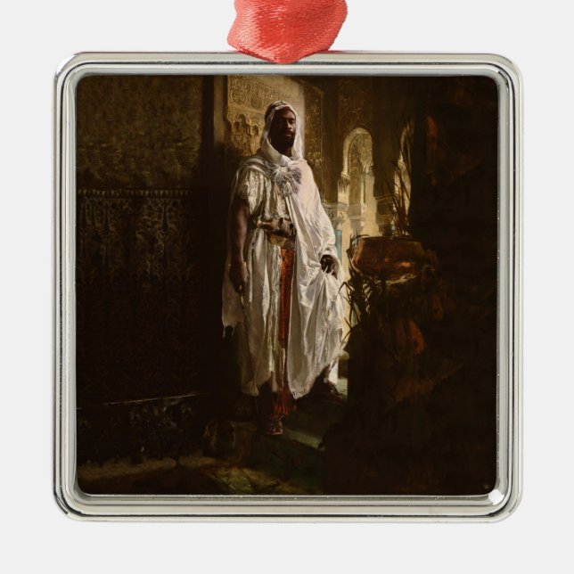 Porträt des maurischen afrikanischen Malers Ornament Aus Metall (Vorne)