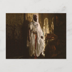 Porträt des maurischen afrikanischen Malers Postkarte