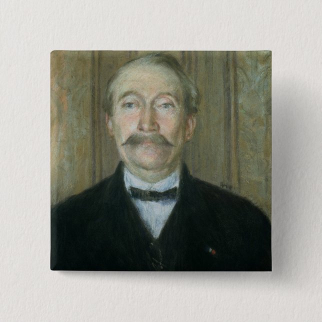 Porträt des Patriarchen (Pastell auf Papier) Button (Vorderseite)