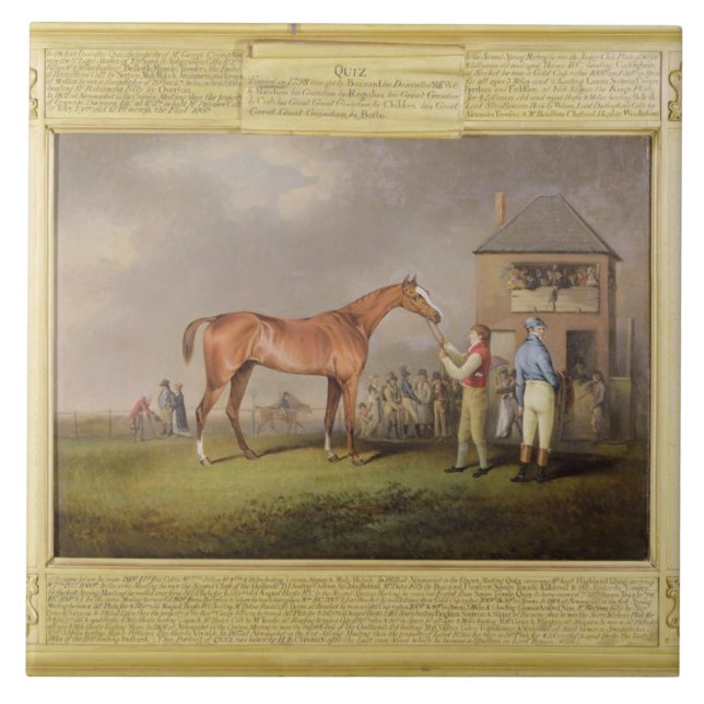 Porträt "des Quiz", das Eigentum von Lord Rous, Fliese (Vorderseite)