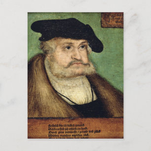 Porträt des sächsischen Fürsten Friedrich III. Postkarte