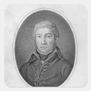 Porträt des Siegers Moreau Quadratischer Aufkleber