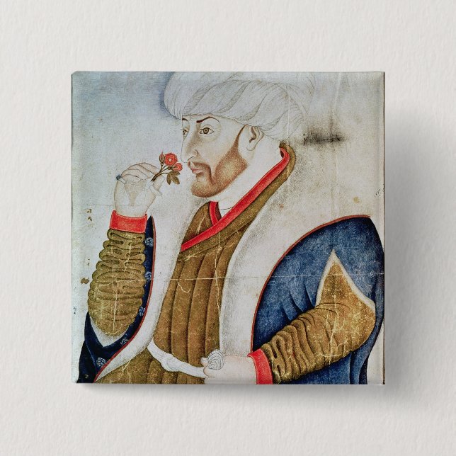 Porträt des Sultans Mehmet II Button (Vorderseite)