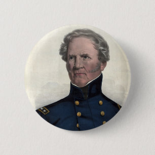 Porträt des Winfield Scott Knopf Button