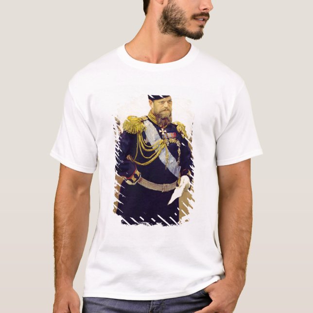Porträt des Zars Alexander III, 1900 T-Shirt (Vorderseite)