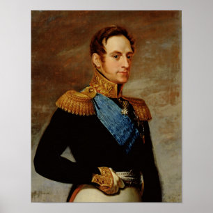 Porträt des Zars Nicholas I 1826 Poster