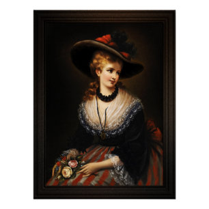 Porträt einer adeligen Frau von Alois Eckhardt Poster