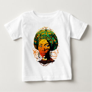 Porträt einer afrikanischen Frau mit Sonnenunterga Baby T-shirt