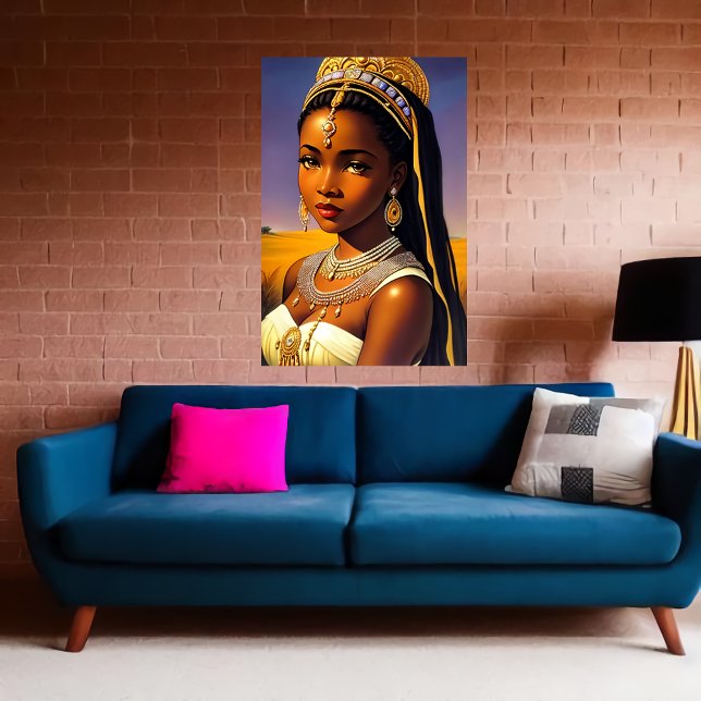 Porträt einer afrikanischen Prinzessin | AI Art Po Poster (Von Creator hochgeladen)