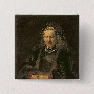 Porträt einer älteren Frau, C. 1650 Button
