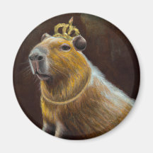 Porträt einer Capybara mit mittelalterlichem könig