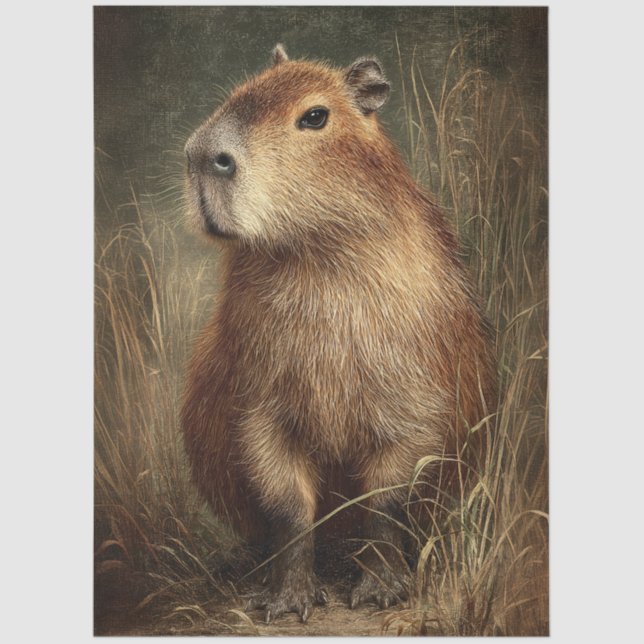 Porträt einer Capybara Seidenpapier (Vorderseite)